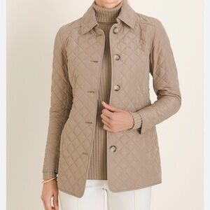 Chicos Nude/Neutral quilted jacket